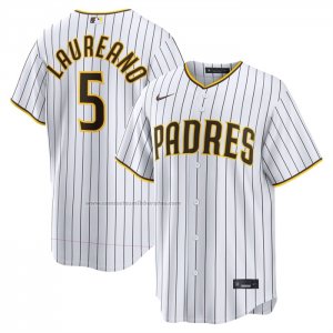 Camiseta Beisbol Hombre San Diego Padres Ramon Laureano Primera Replica Blanco Camiseta Beisbol Hombre San Diego Padres Ramon Laureano Primera Replica Blanco