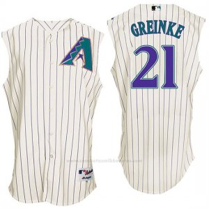 Camiseta Beisbol Hombre Arizona Diamondbacks 21 Zack Greinke Blanco Turn Back The Clock