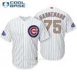 Camiseta Beisbol Hombre Chicago Cubs 75 Jacob Hannemann Blanco Oro Program Cool Base