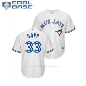 Camiseta Beisbol Hombre Toronto Blue Jays J.a. Happ Cool Base 1ª Blanco