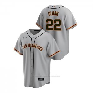 Camiseta Beisbol Hombre San Francisco Giants Will Clark Replica Road Gris