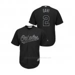 Camiseta Beisbol Hombre Baltimore Orioles Jonathan Villar 2019 Players Weekend Gavi Replica Negro