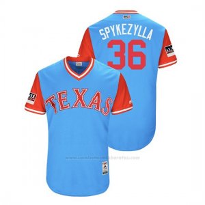 Camiseta Beisbol Hombre Texas Rangers Mike Minor 2018 Llws Players Weekend Spykezylla Light Toronto Blue Jays