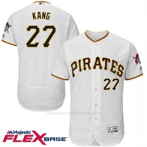 Camiseta Beisbol Hombre Pittsburgh Pirates Jung Ho Kang 27 Blanco Flex Base Autentico Coleccion Jugador