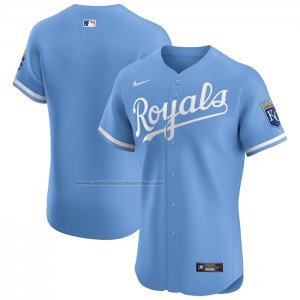 Camiseta Beisbol Hombre Kansas City Royals Alterno Primera Elite Azul1