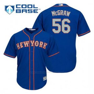 Camiseta Beisbol Hombre New York Mets Tug Mcgraw 56 Azul Alterno Cool Base