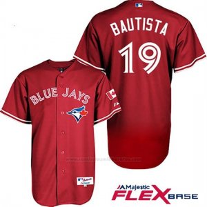 Camiseta Beisbol Hombre Toronto Blue Jays Jose Bautista Autentico Coleccion Rojo Flex Base