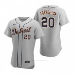 Camiseta Beisbol Hombre Detroit Tigers Spencer Torkelson Autentico Road Gris