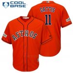 Camiseta Beisbol Hombre Houston Astros 2017 Postemporada Evan Gattis Naranja Cool Base