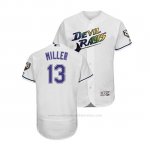 Camiseta Beisbol Hombre Tampa Bay Rays Brad Miller Throwback 1998 Blanco