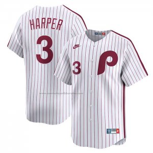 Camiseta Beisbol Hombre Philadelphia Phillies Bryce Harper Cooperstown Collection Limited Blanco