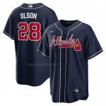 Camiseta Beisbol Hombre Atlanta Braves Matt Olson Alterno Replica Azul