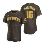 Camiseta Beisbol Hombre San Diego Padres Jake Marisnick Autentico Road Marron