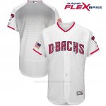 Camiseta Beisbol Hombre Arizona Diamondbacks 2017 Estrellas y Rayas Blanco Flex Base