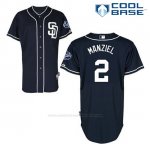 Camiseta Beisbol Hombre San Diego Padres Johnny Manziel 2 Azul Azul Alterno Cool Base