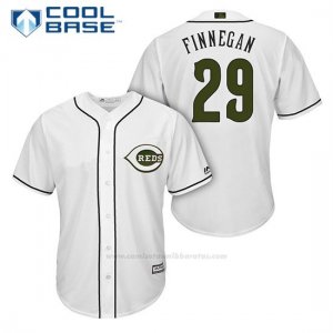 Camiseta Beisbol Hombre Cincinnati Reds 29 Brandon Finnegan Blanco2018 Alterno Cool Base