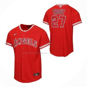 Camiseta Beisbol Nino Los Angeles Angels Mike Trout Alterno Replica Rojo Camiseta Beisbol Nino Los Angeles Angels Mike Trout Alterno Replica Rojo