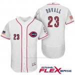 Camiseta Beisbol Hombre Cincinnati Reds 2017 Estrellas Y Rayas 28 Adam Duvall Blanco Flex Base