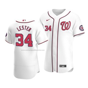 Camiseta Beisbol Hombre Washington Nationals Jon Lester Autentico Primera Blanco