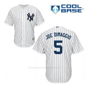 Camiseta Beisbol Hombre New York Yankees Joe Dimaggio 5 Blanco 1ª Cool Base