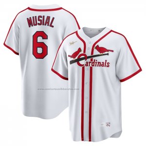 Camiseta Beisbol Hombre St. Louis Cardinals Stan Musial Primera Cooperstown Collection Blanco