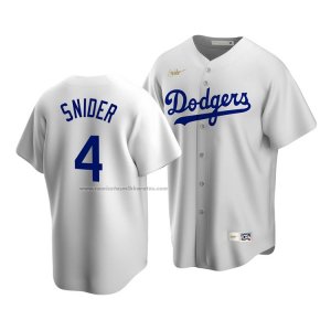 Camiseta Beisbol Hombre Brooklyn Los Angeles Dodgers White Duke Snider Cooperstown Collection Primera Blanco
