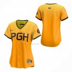 Camiseta Beisbol Mujer Pittsburgh Pirates City Connect Limited Amarillo Camiseta Beisbol Mujer Pittsburgh Pirates City Connect Limited Amarillo