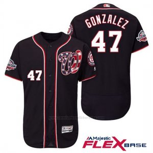 Camiseta Beisbol Hombre Washington Nationals Gio Gonzalez Azul 2018 All Star Flex Base