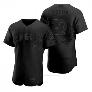 Camiseta Beisbol Hombre Los Angeles Angels Mike Trout Award Collection AL MVP Negro