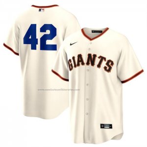 Camiseta Beisbol Hombre San Francisco Giants 2025 Jackie Robinson Day Primera Replica Crema