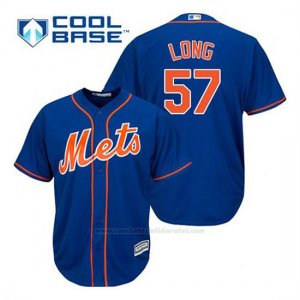 Camiseta Beisbol Hombre New York Mets Kevin Long 57 Azul Alterno 1ª Cool Base