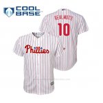 Camiseta Beisbol Nino Philadelphia Phillies J.t. Realmuto Cool Base Majestic Home Blanco