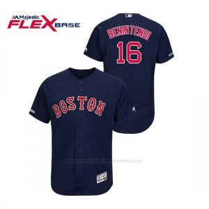 Camiseta Beisbol Hombre Boston Red Sox Andrew Benintendi 150th Aniversario Patch Autentico Flex Base Azul
