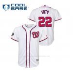 Camiseta Beisbol Nino Washington Nationals Juan Soto 2019 World Series Bound Cool Base Blanco