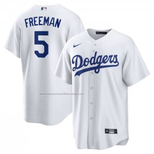 Camiseta Beisbol Hombre Los Angeles Dodgers Freddie Freeman Primera Replica Blanco