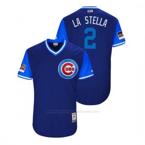 Camiseta Beisbol Hombre Chicago Cubs Tommy La Stella 2018 Llws Players Weekend La Stella Royal