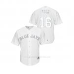 Camiseta Beisbol Hombre Toronto Blue Jays Freddy Galvis 2019 Players Weekend Replica Blanco