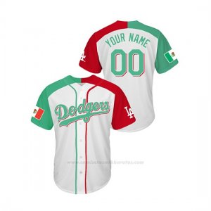 Camiseta Beisbol Hombre Los Angeles Dodgers Personalizada Mexican Heritage Night Cool Base Blanco