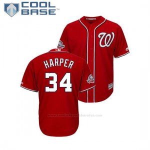 Camiseta Beisbol Hombre Washington Nationals Bryce Harper 2018 All Star Game Cool Base Scarlet