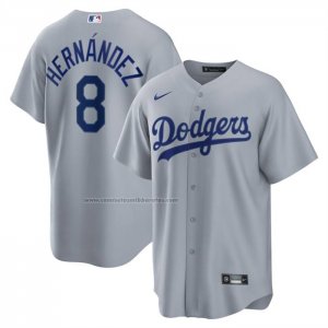 Camiseta Beisbol Hombre Los Angeles Dodgers Enrique Hernandez Segunda Replica Gris