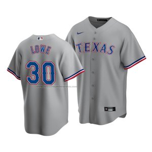 Camiseta Beisbol Hombre Texas Rangers Nate Lowe Replica Road Gris