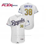 Camiseta Beisbol Hombre Kansas City Royals Jorge Bonifacio 150th Aniversario Patch Flex Base Blanco2