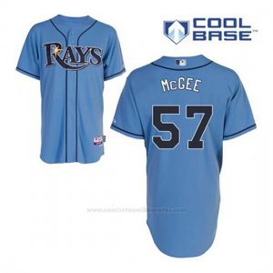 Camiseta Beisbol Hombre Tampa Bay Rays Jake Mcgee 57 Azul Alterno Cool Base