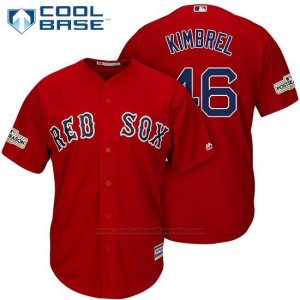 Camiseta Beisbol Hombre Boston Red Sox 2017 Postemporada 46 Craig Kimbrel Scarlet Cool Base