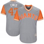 Camiseta Beisbol Hombre San Francisco Giants 2017 Little League World Series Johnny Cueto Gris