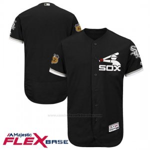 Camiseta Beisbol Hombre Chicago White Sox Negro 2017 Entrenamiento de Primavera Flex Base