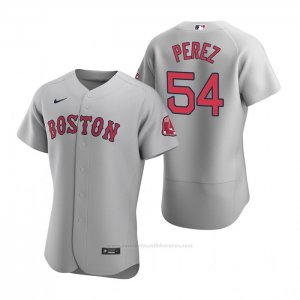 Camiseta Beisbol Hombre Boston Red Sox Martin Perez Autentico Road Gris