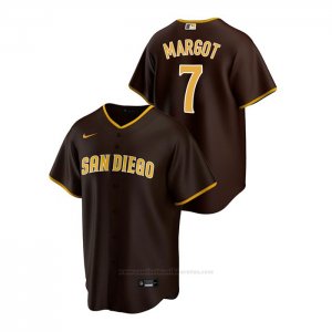 Camiseta Beisbol Hombre San Diego Padres Manuel Margot 2020 Replica Road Marron