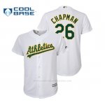 Camiseta Beisbol Nino Oakland Athletics Matt Chapman Cool Base Official 1ª Blanco