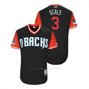 Camiseta Beisbol Hombre Arizona Diamondbacks Daniel Descalso 2018 Llws Players Weekend Scals Negro